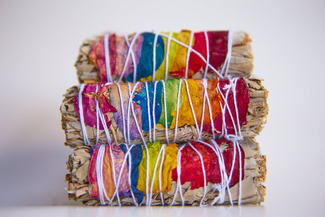 Chakra Sage Smudge Sticks (4") from California