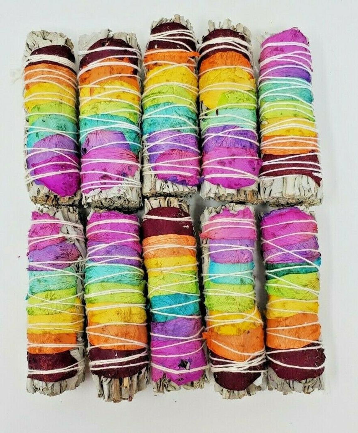 Chakra Sage Smudge Sticks (4") from California