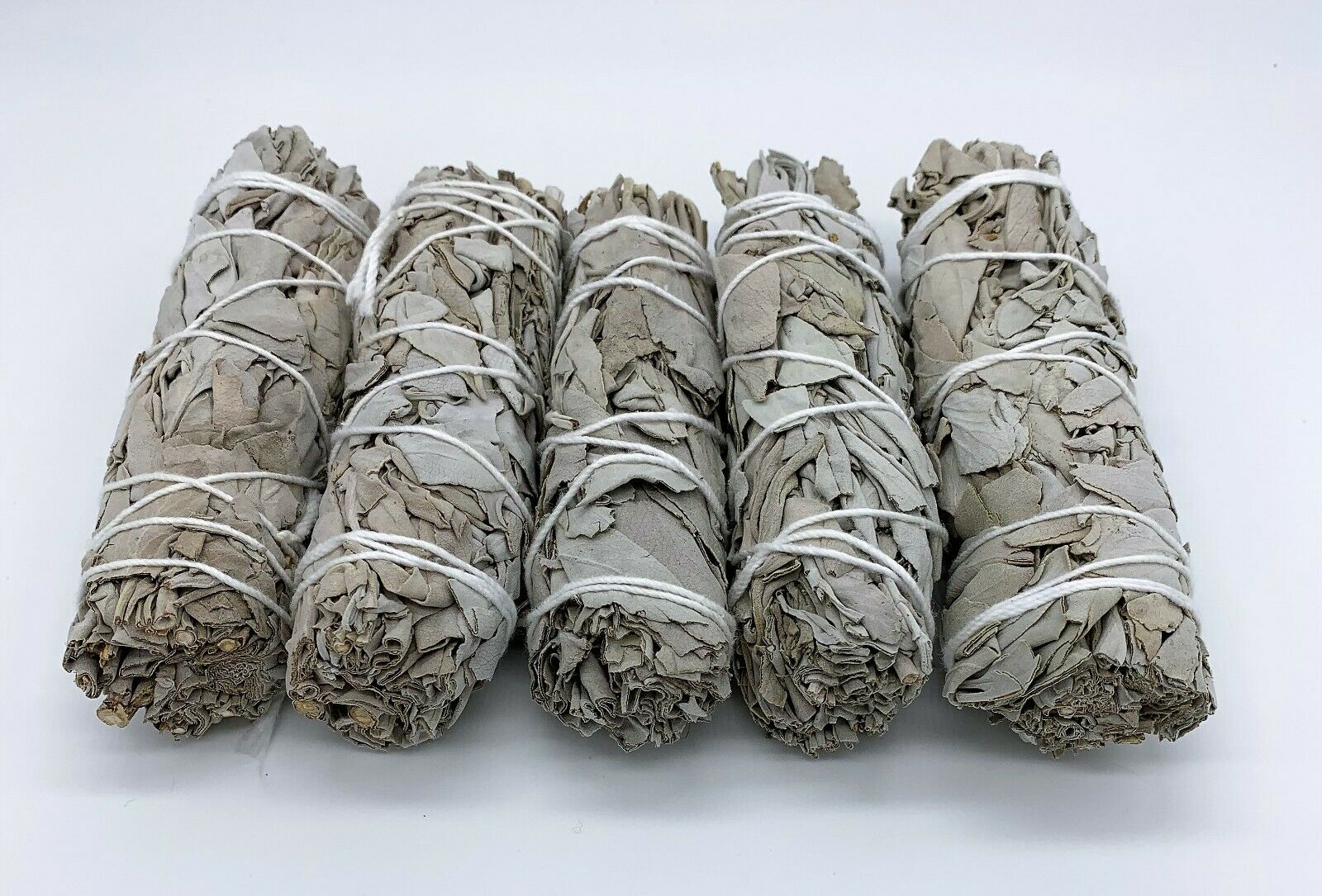 White Sage Smudge Stick 4 inches Long SET OF 5 Bundle
