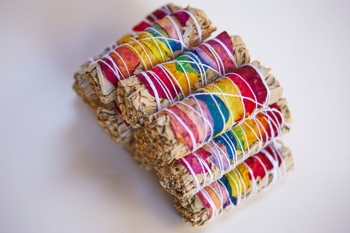 Chakra Sage Smudge Sticks (4") from California