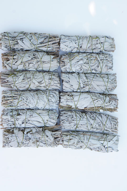 12X California White Organic Sage Smudge