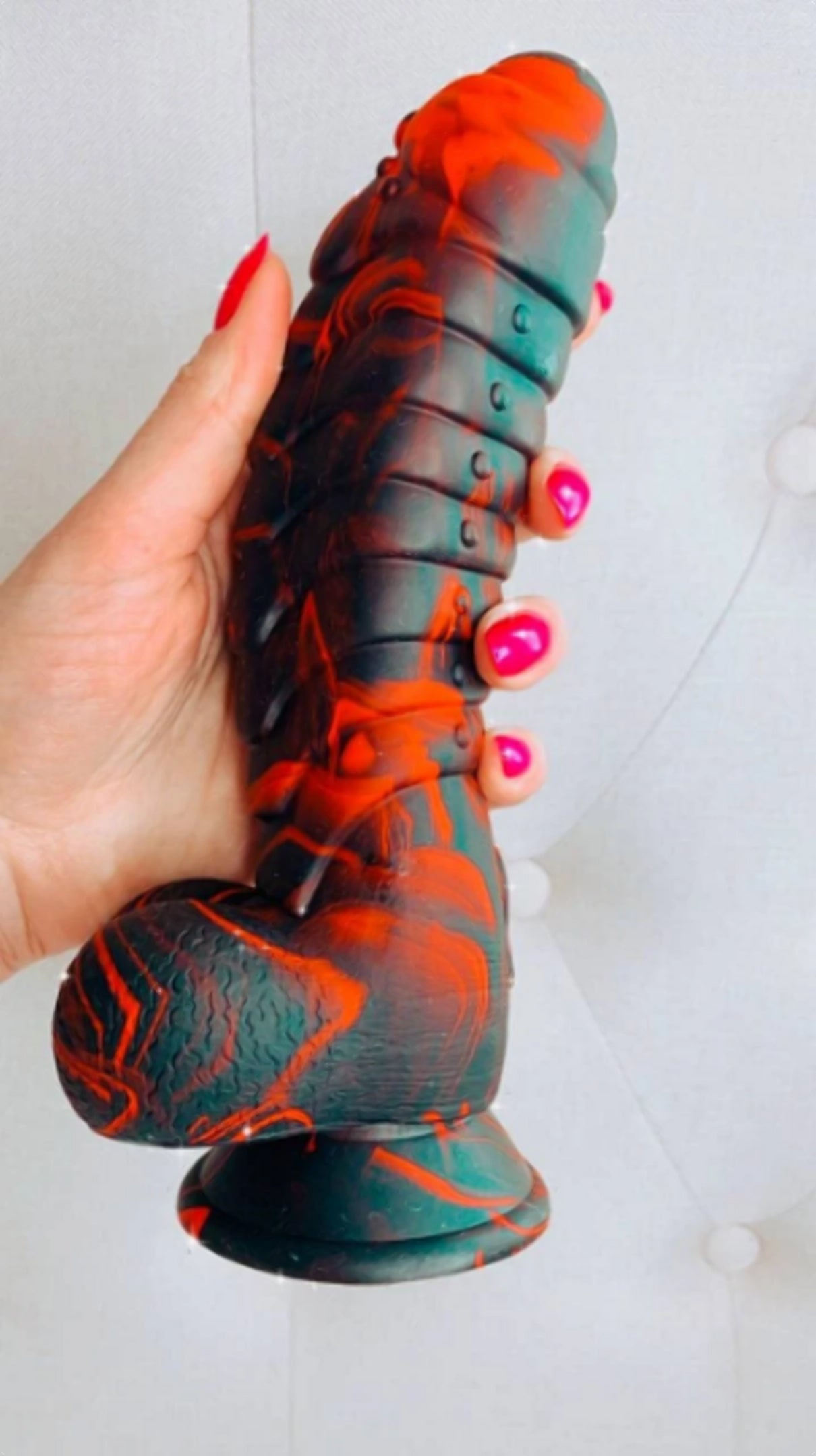 ElAtirat Black-Red Dragon Dildo | Fantasy Dildo | Monster Dildo | Silicon Dildo | Adult Sex Toys Real Huge Cock Big Dick