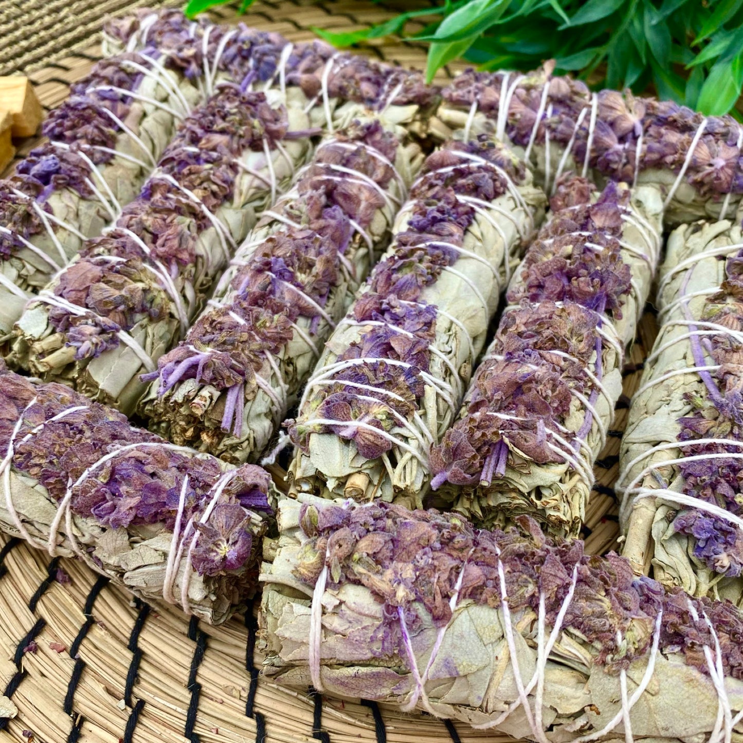 White Sage & Lavender Smudge Sticks (4") Wholesale Bulk Price | Set of 1, 5, 10, 50, 100, 500 USDA Organic White Sage Bundle