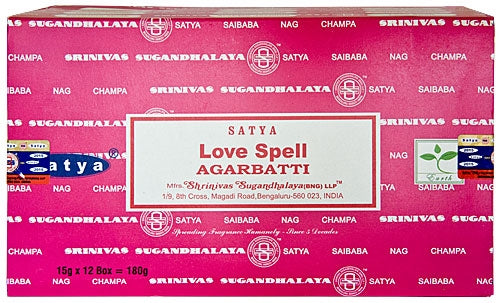Satya Nag Champa - Love Spell Incense Sticks (15 Gram Box)